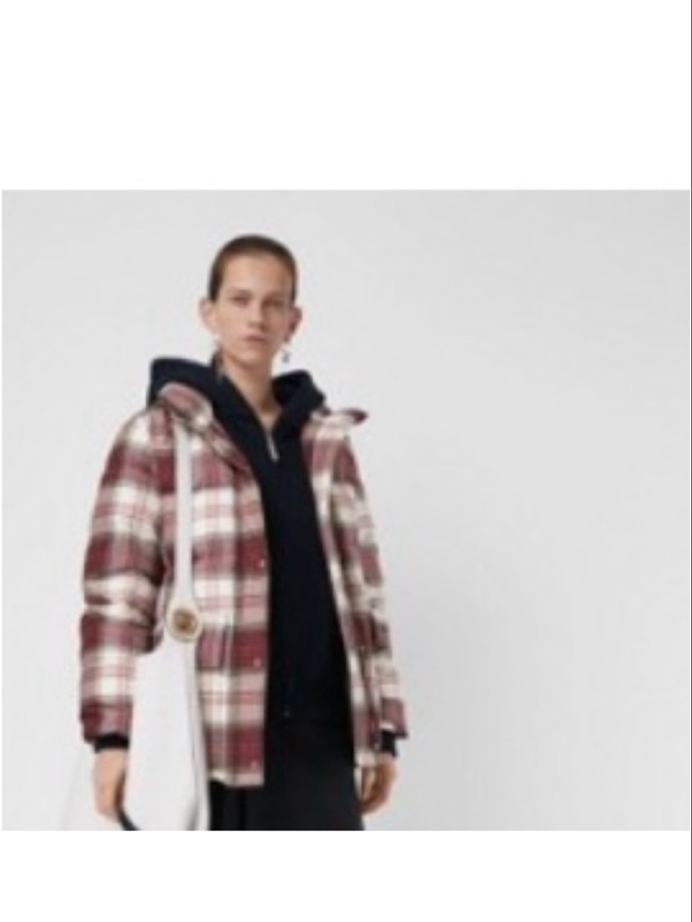 Burberry Plaid Lined Jacket – Cream, Red & Black Fits Like L-XL